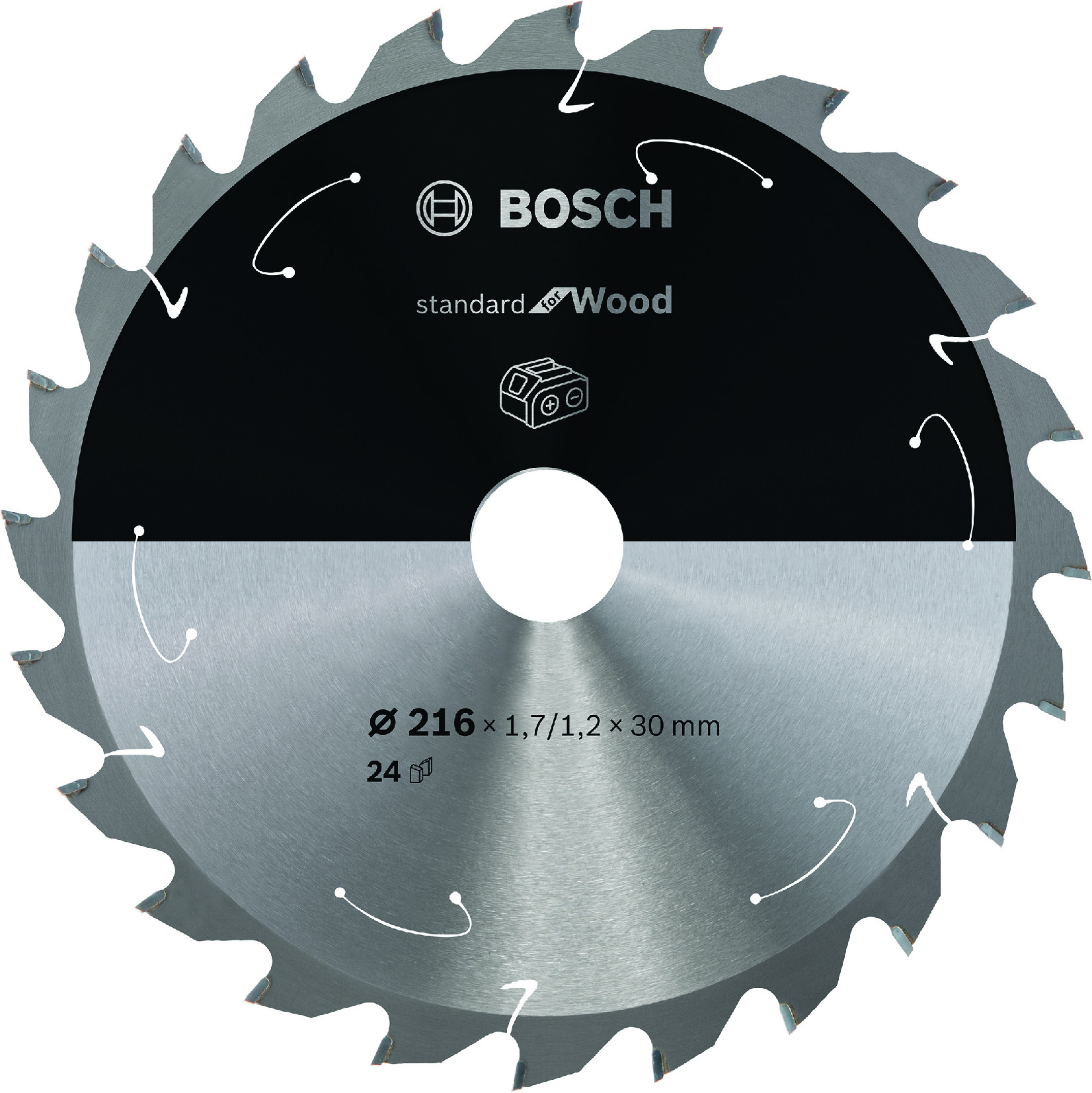 Pilový kotouč Bosch Standard for Wood 216x30 mm Dostupné varianty: Pilový kotouč Bosch Standard for Wood 216x30 mm/24z.