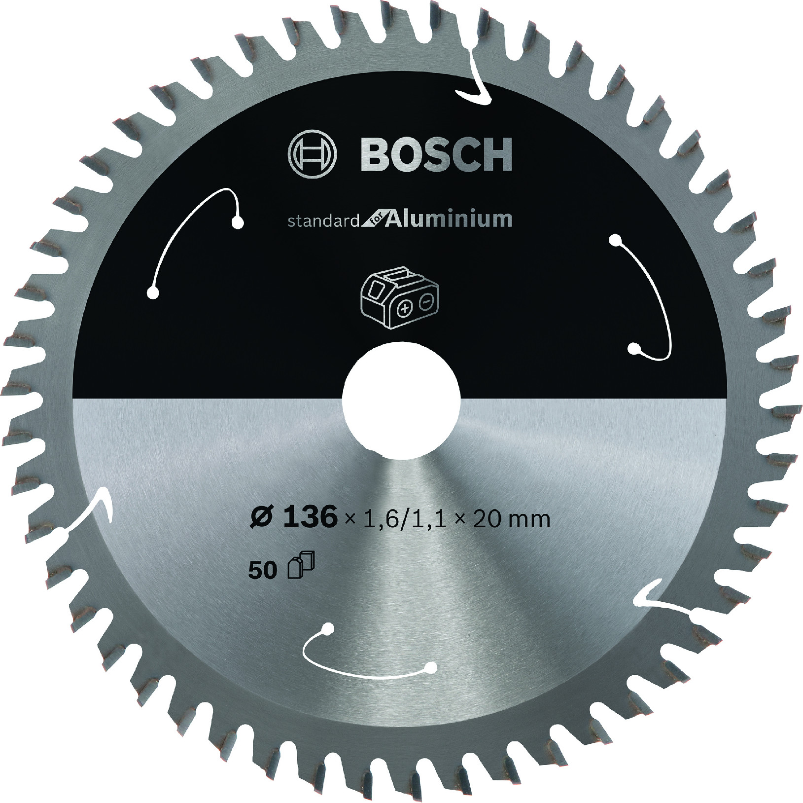 Pilový kotouč Bosch Standard for Aluminium 136x20 mm/50z.