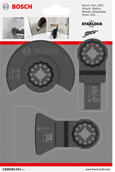 Sada na dlaždice (3 ks) pro multifunkční brusku Bosch Starlock