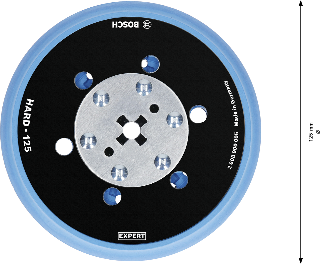 Podložný brusný talíř Bosch EXPERT multiděrované 125 mm Dostupné varianty: Podložný brusný talíř Bosch EXPERT HARD multiděrované 125 mm