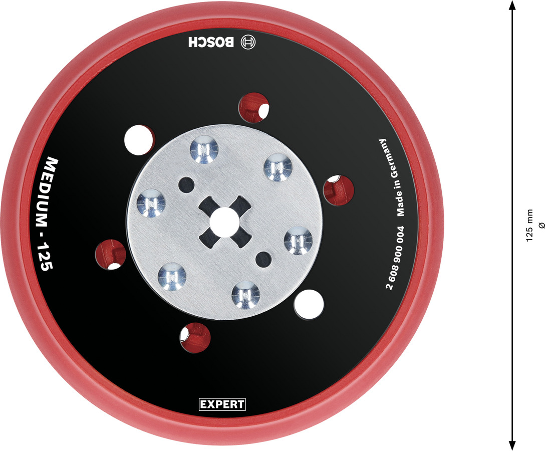 Podložný brusný talíř Bosch EXPERT multiděrované 125 mm Dostupné varianty: Podložný brusný talíř Bosch EXPERT MEDIUM multiděrované 125 mm