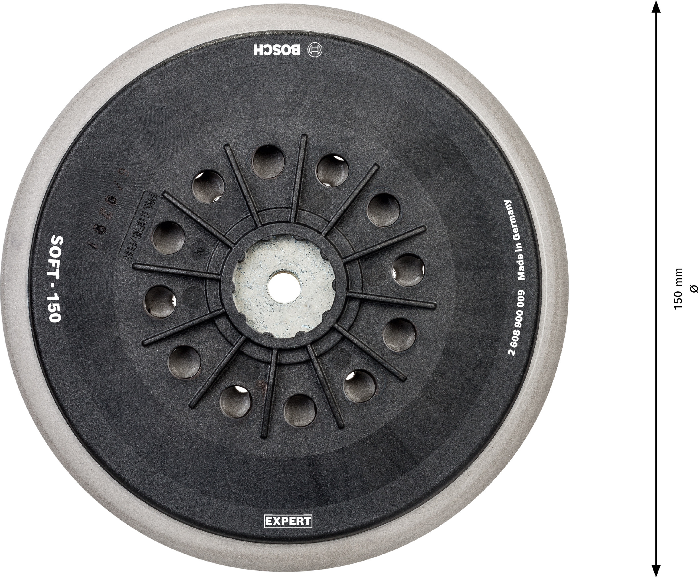 Podložný brusný talíř Bosch EXPERT multiděrované 150 mm Dostupné varianty: Podložný brusný talíř Bosch EXPERT SOFT multiděrované 150 mm