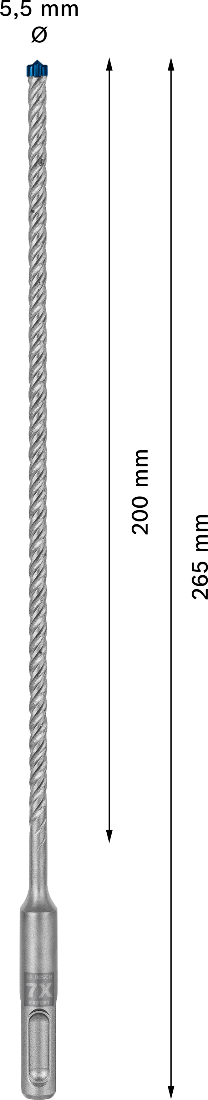 Vrták do betonu SDS plus-7X Bosch EXPERT Dostupné varianty: Vrták do betonu SDS plus-7X Bosch EXPERT 5