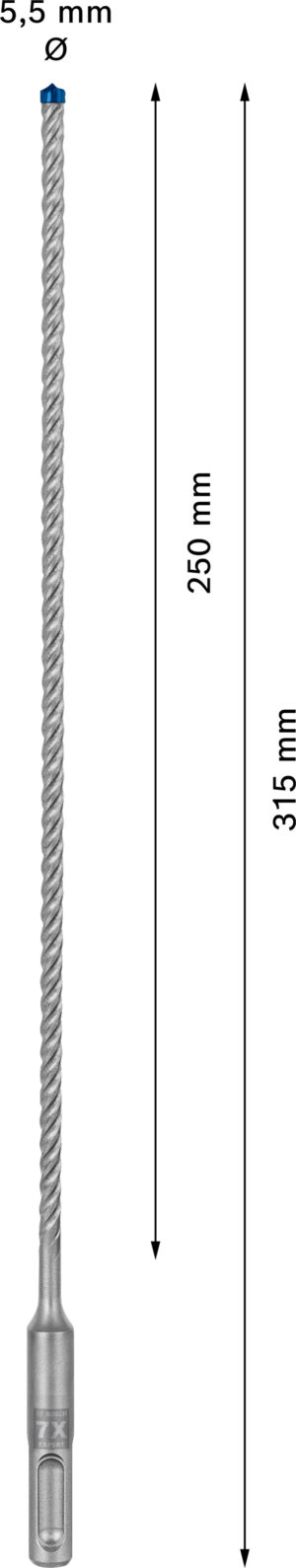 Vrták do betonu SDS plus-7X Bosch EXPERT Dostupné varianty: Vrták do betonu SDS plus-7X Bosch EXPERT 5