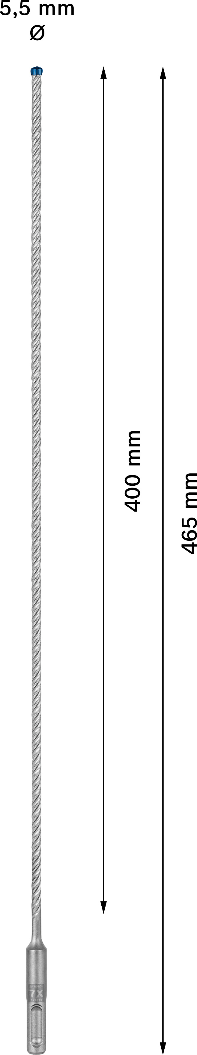 Vrták do betonu SDS plus-7X Bosch EXPERT Dostupné varianty: Vrták do betonu SDS plus-7X Bosch EXPERT 5