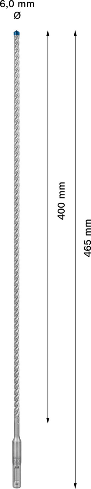 Vrták do betonu SDS plus-7X Bosch EXPERT Dostupné varianty: Vrták do betonu SDS plus-7X Bosch EXPERT 6x400x465 mm