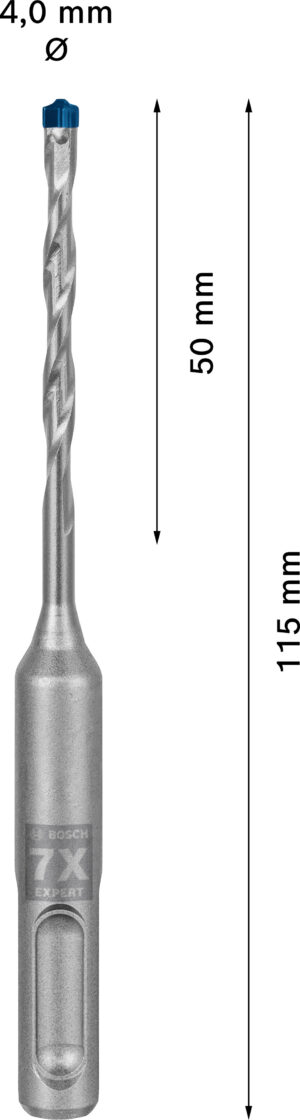 Vrták do betonu SDS plus-7X Bosch EXPERT Dostupné varianty: Vrták do betonu SDS plus-7X Bosch EXPERT 4x50x115 mm