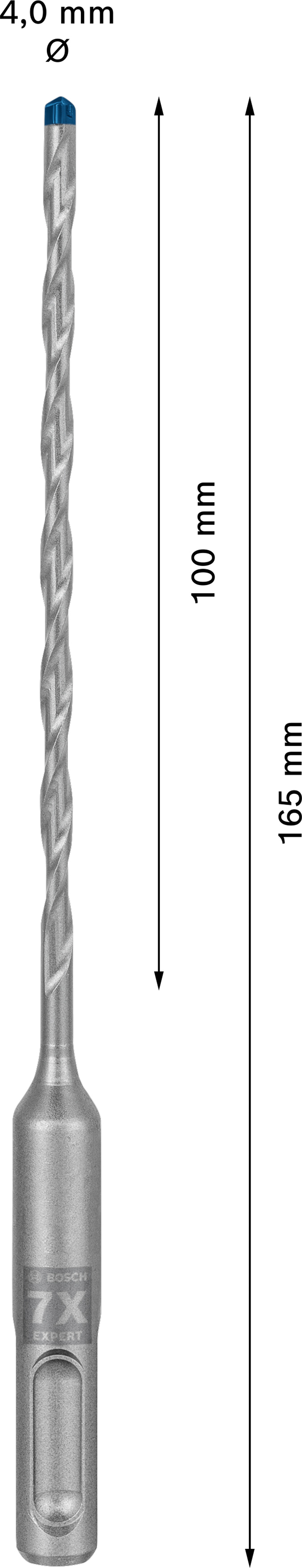 Vrták do betonu SDS plus-7X Bosch EXPERT Dostupné varianty: Vrták do betonu SDS plus-7X Bosch EXPERT 4x100x165 mm