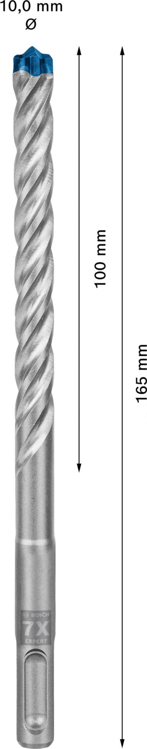 Vrták do betonu SDS plus-7X Bosch EXPERT Dostupné varianty: Vrták do betonu SDS plus-7X Bosch EXPERT 10x100x165 mm