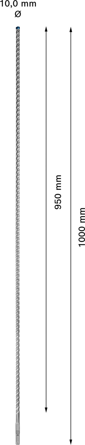 Vrták do betonu SDS plus-7X Bosch EXPERT Dostupné varianty: Vrták do betonu SDS plus-7X Bosch EXPERT 10x950x1005 mm