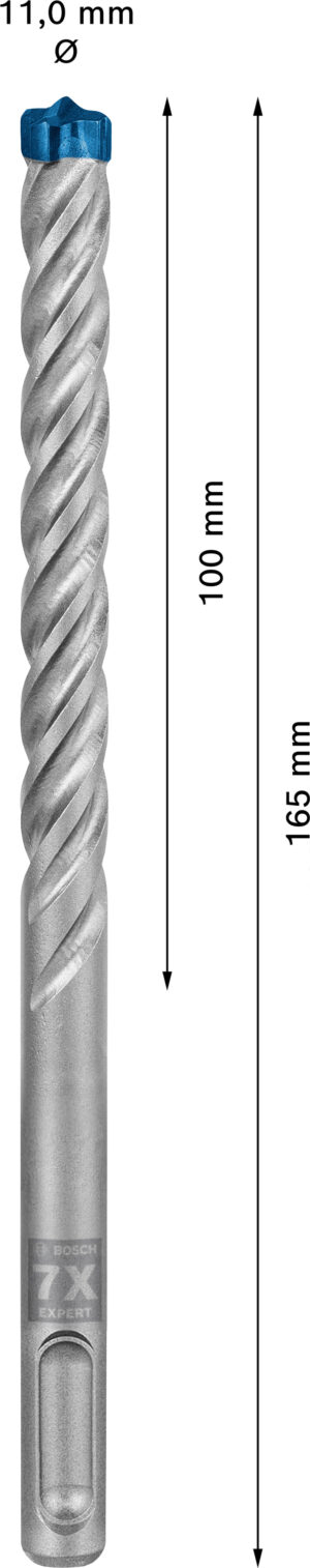 Vrták do betonu SDS plus-7X Bosch EXPERT Dostupné varianty: Vrták do betonu SDS plus-7X Bosch EXPERT 11x100x165 mm