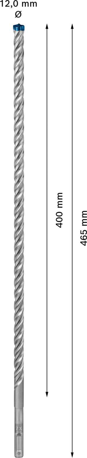 Vrták do betonu SDS plus-7X Bosch EXPERT Dostupné varianty: Vrták do betonu SDS plus-7X Bosch EXPERT 12x400x465 mm