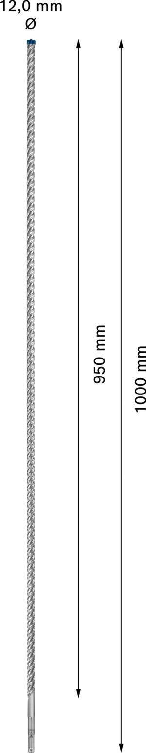 Vrták do betonu SDS plus-7X Bosch EXPERT Dostupné varianty: Vrták do betonu SDS plus-7X Bosch EXPERT 12x950x1005 mm