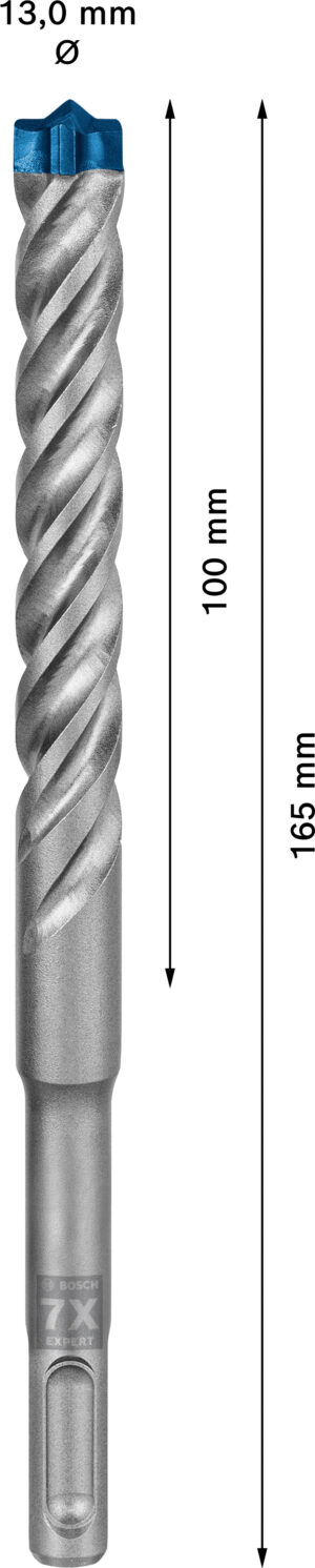 Vrták do betonu SDS plus-7X Bosch EXPERT Dostupné varianty: Vrták do betonu SDS plus-7X Bosch EXPERT 13x100x165 mm