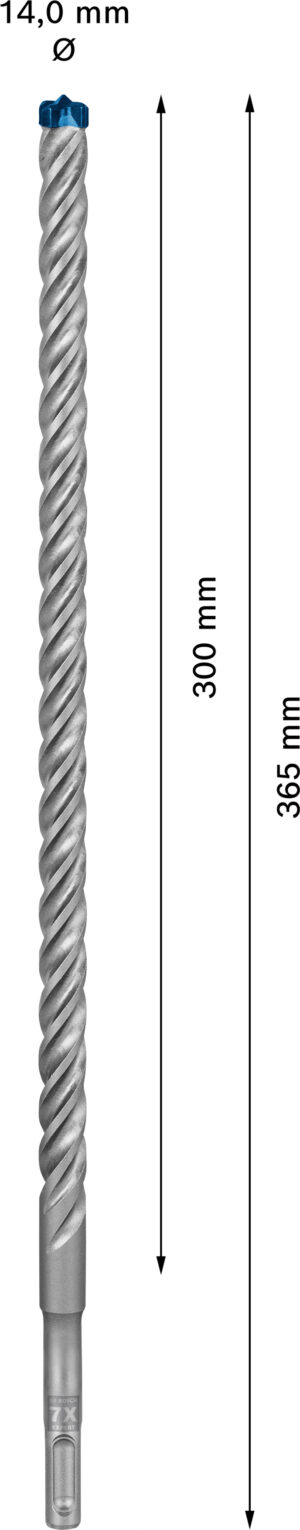 Vrták do betonu SDS plus-7X Bosch EXPERT Dostupné varianty: Vrták do betonu SDS plus-7X Bosch EXPERT 14x300x365 mm
