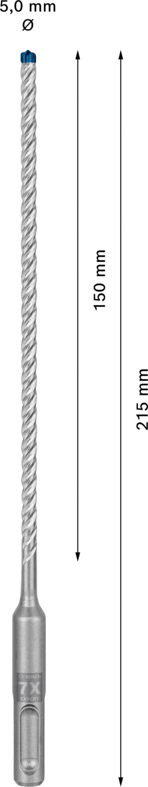 Vrták do betonu SDS plus-7X Bosch EXPERT Dostupné varianty: Vrták do betonu SDS plus-7X Bosch EXPERT 5x150x215 mm