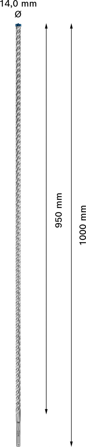 Vrták do betonu SDS plus-7X Bosch EXPERT Dostupné varianty: Vrták do betonu SDS plus-7X Bosch EXPERT 14x950x1000 mm