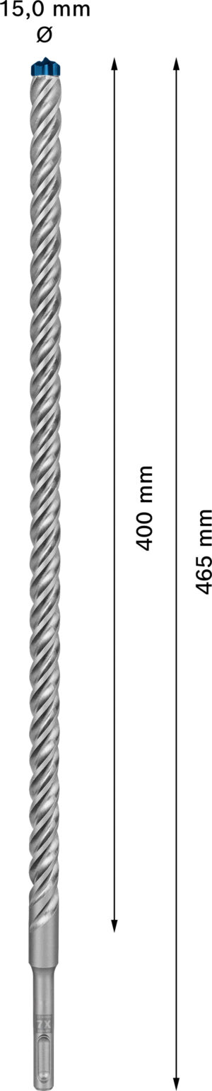 Vrták do betonu SDS plus-7X Bosch EXPERT Dostupné varianty: Vrták do betonu SDS plus-7X Bosch EXPERT 15x400x465 mm