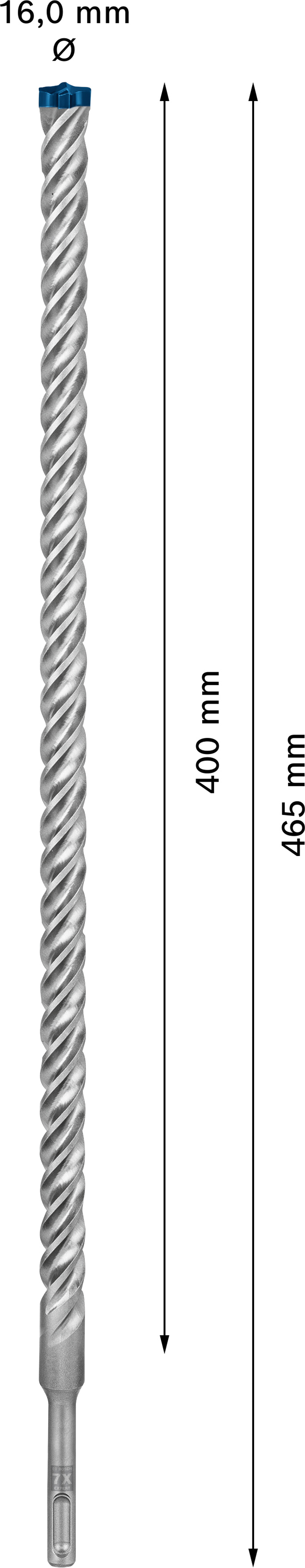 Vrták do betonu SDS plus-7X Bosch EXPERT Dostupné varianty: Vrták do betonu SDS plus-7X Bosch EXPERT 16x400x465 mm