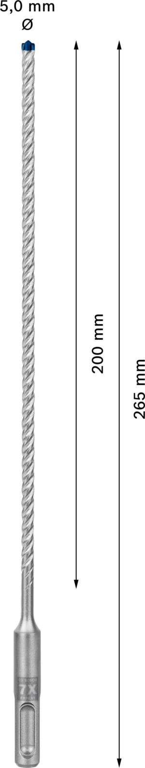 Vrták do betonu SDS plus-7X Bosch EXPERT Dostupné varianty: Vrták do betonu SDS plus-7X Bosch EXPERT 5x200x265 mm