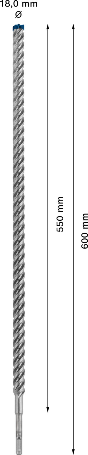 Vrták do betonu SDS plus-7X Bosch EXPERT Dostupné varianty: Vrták do betonu SDS plus-7X Bosch EXPERT 18x550x600 mm