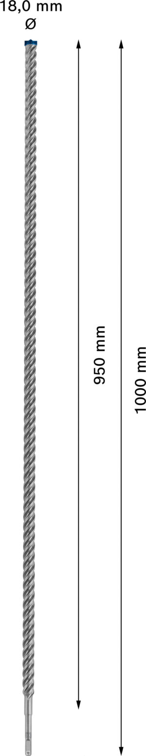 Vrták do betonu SDS plus-7X Bosch EXPERT Dostupné varianty: Vrták do betonu SDS plus-7X Bosch EXPERT 18x950x1000 mm