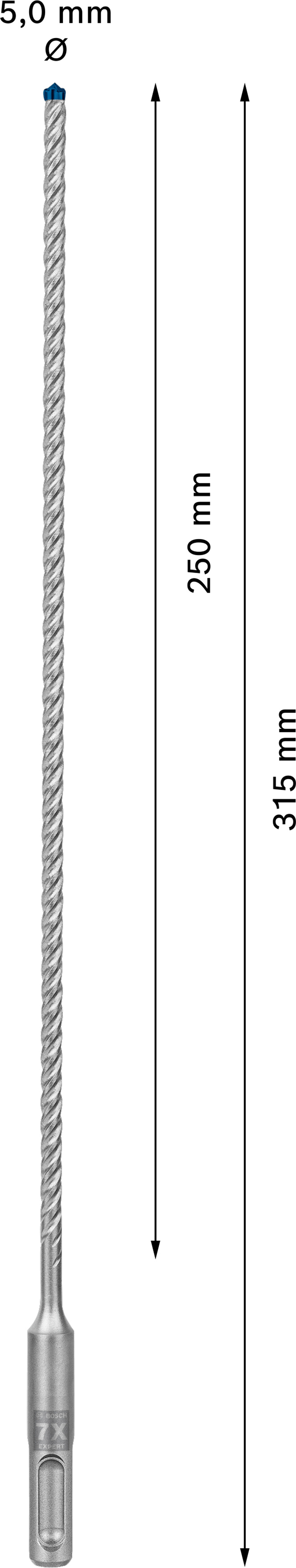 Vrták do betonu SDS plus-7X Bosch EXPERT Dostupné varianty: Vrták do betonu SDS plus-7X Bosch EXPERT 5x250x315 mm