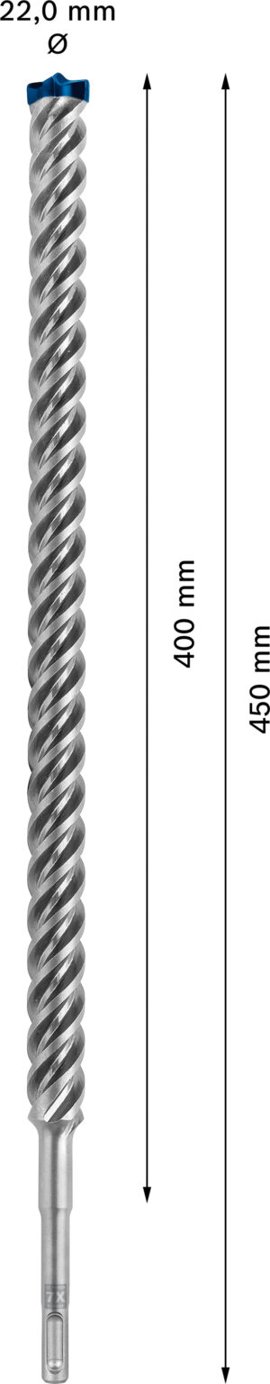 Vrták do betonu SDS plus-7X Bosch EXPERT Dostupné varianty: Vrták do betonu SDS plus-7X Bosch EXPERT 22x400x450 mm