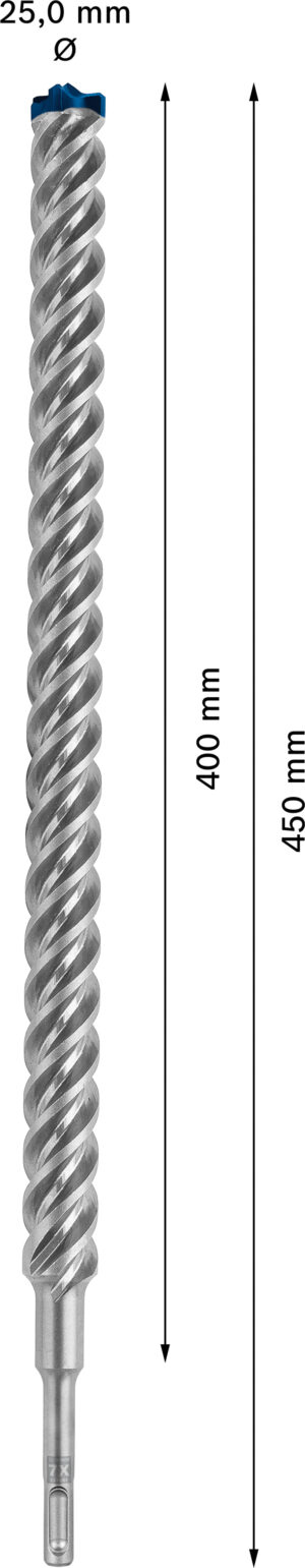 Vrták do betonu SDS plus-7X Bosch EXPERT Dostupné varianty: Vrták do betonu SDS plus-7X Bosch EXPERT 25x400x450 mm