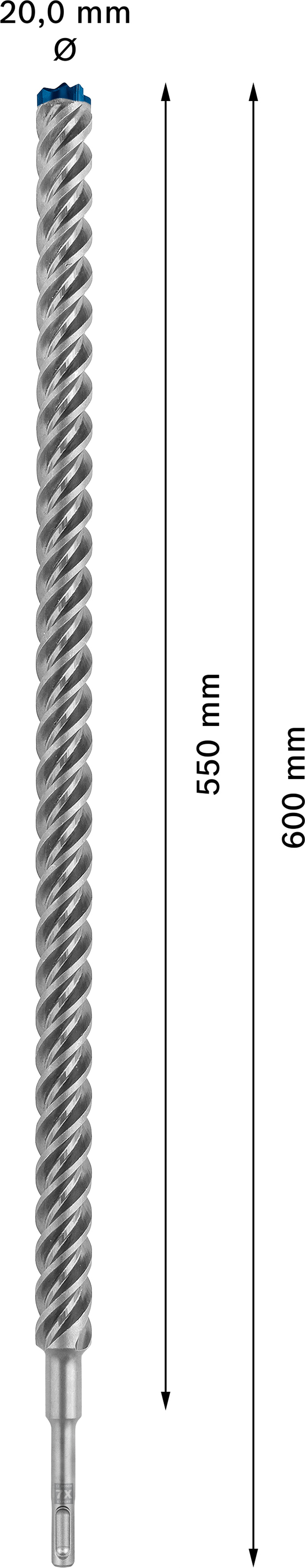 Vrták do betonu SDS plus-7X Bosch EXPERT Dostupné varianty: Vrták do betonu SDS plus-7X Bosch EXPERT 25x550x600 mm