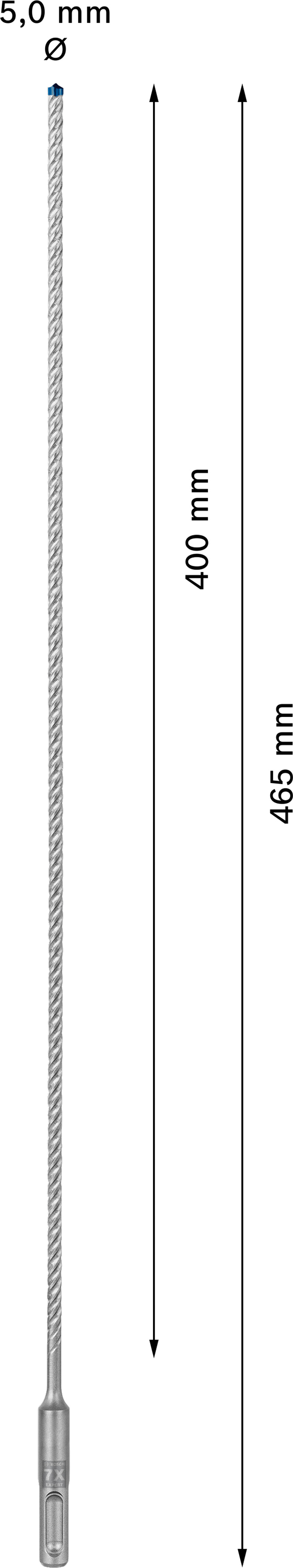 Vrták do betonu SDS plus-7X Bosch EXPERT Dostupné varianty: Vrták do betonu SDS plus-7X Bosch EXPERT 5x400x465 mm