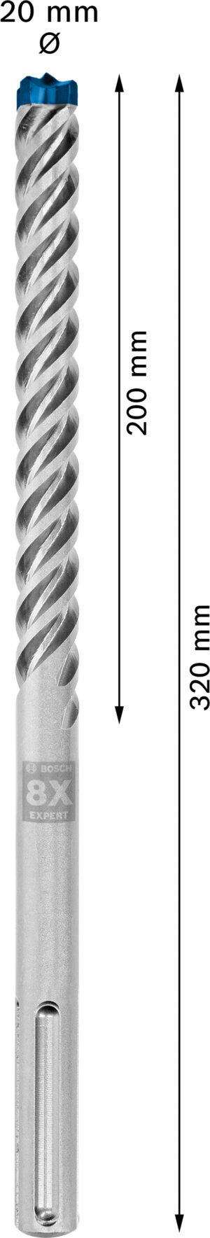 Vrták do betonu SDS MAX-8X Bosch EXPERT Dostupné varianty: Vrták do betonu SDS MAX-8X Bosch EXPERT 20x200x320 mm