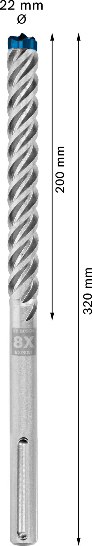 Vrták do betonu SDS MAX-8X Bosch EXPERT Dostupné varianty: Vrták do betonu SDS MAX-8X Bosch EXPERT 22x200x320 mm