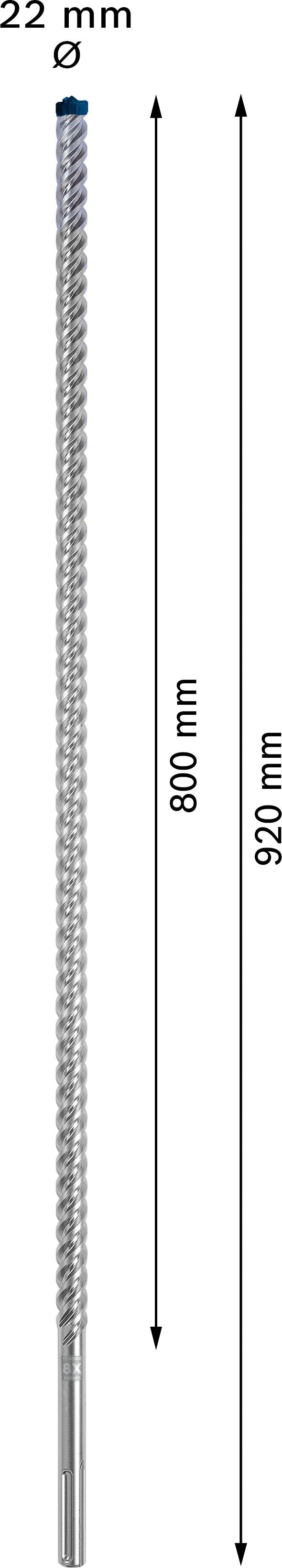 Vrták do betonu SDS MAX-8X Bosch EXPERT Dostupné varianty: Vrták do betonu SDS MAX-8X Bosch EXPERT 22x800x920 mm