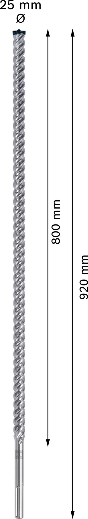 Vrták do betonu SDS MAX-8X Bosch EXPERT Dostupné varianty: Vrták do betonu SDS MAX-8X Bosch EXPERT 25x800x920 mm