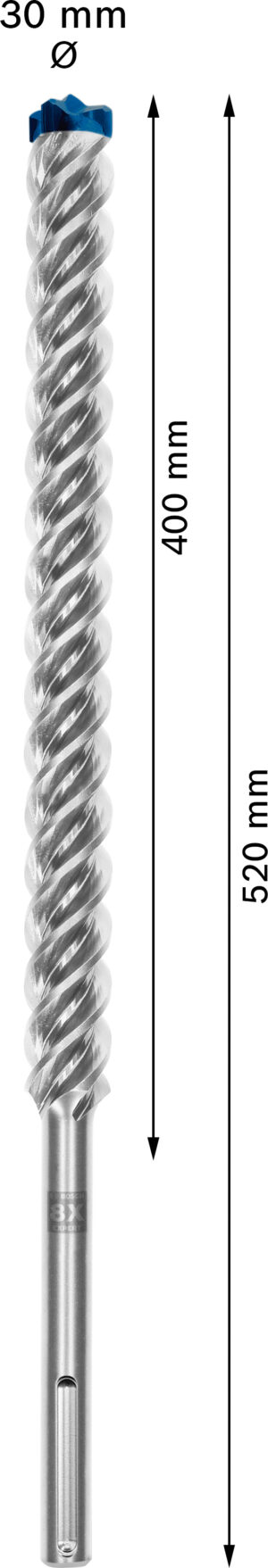Vrták do betonu SDS MAX-8X Bosch EXPERT Dostupné varianty: Vrták do betonu SDS MAX-8X Bosch EXPERT 30x400x520 mm