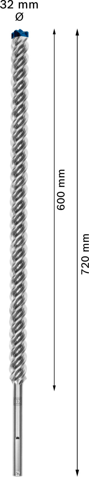 Vrták do betonu SDS MAX-8X Bosch EXPERT Dostupné varianty: Vrták do betonu SDS MAX-8X Bosch EXPERT 32x600x720 mm