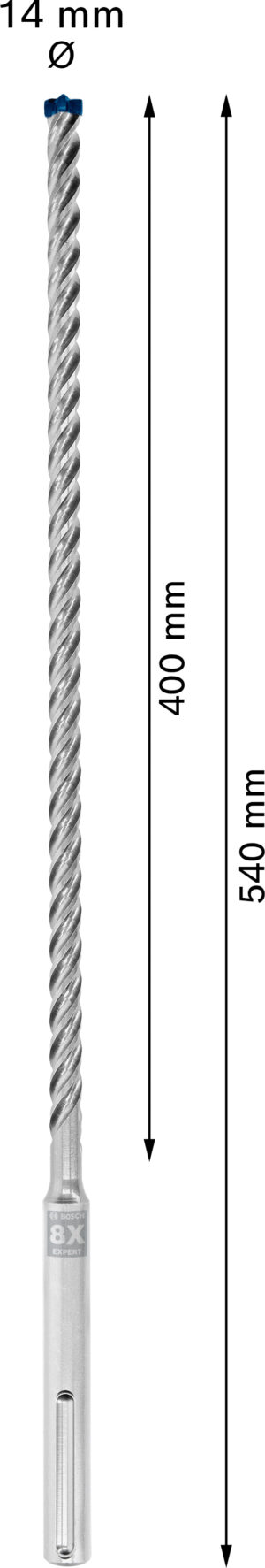 Vrták do betonu SDS MAX-8X Bosch EXPERT Dostupné varianty: Vrták do betonu SDS MAX-8X Bosch EXPERT 14x400x540 mm