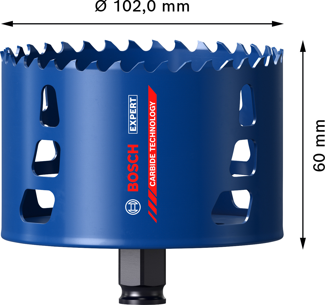 Děrovka Bosch EXPERT Tough Material Dostupné varianty: Děrovka Bosch EXPERT Tough Material 102 mm