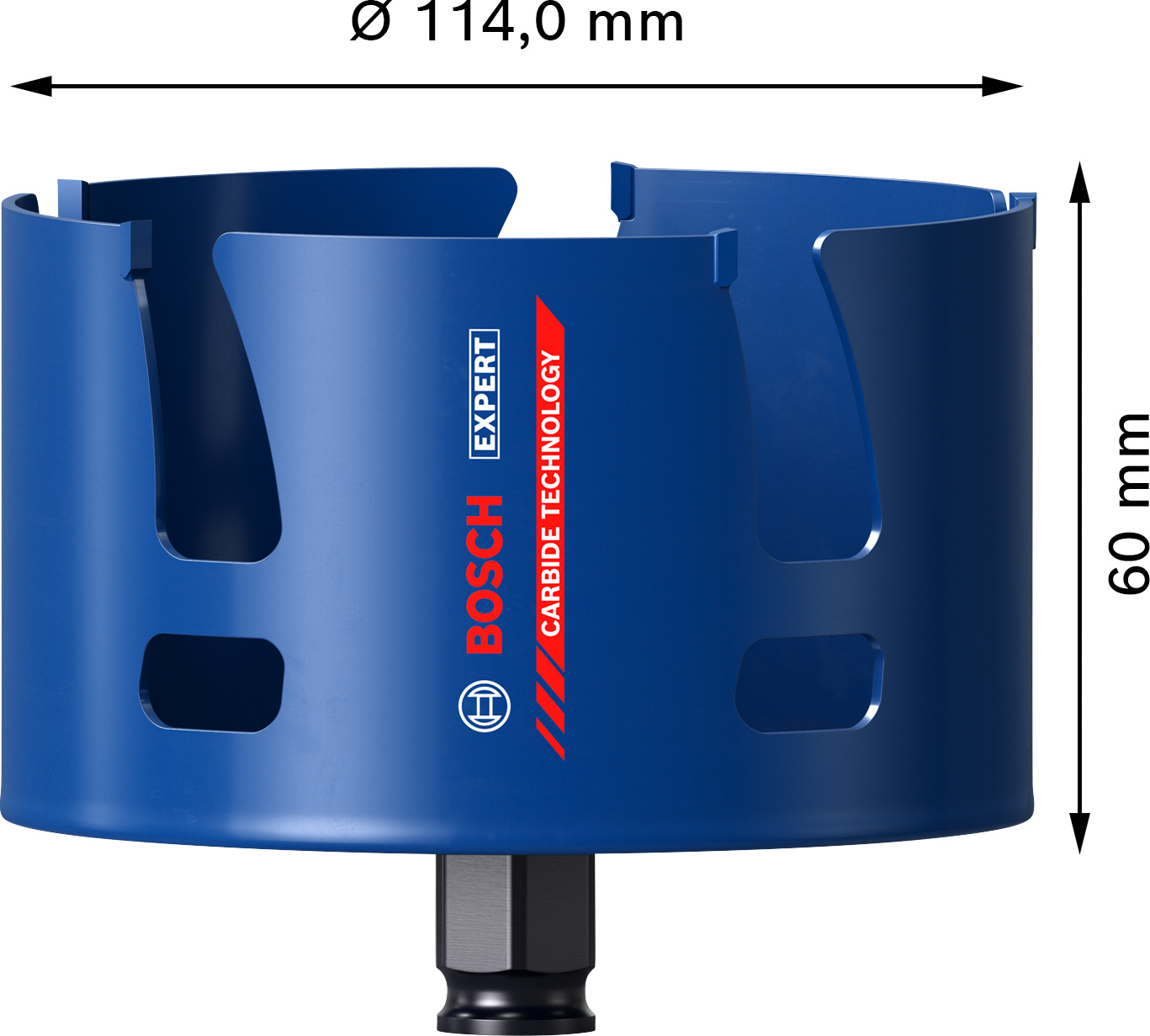 Děrovka Bosch EXPERT Construction Material Dostupné varianty: Děrovka Bosch EXPERT Construction Material 114 mm