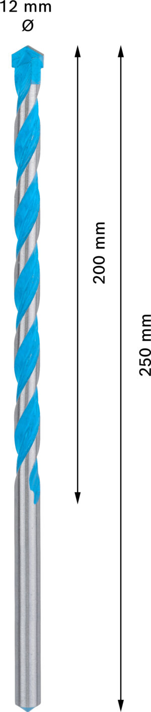 Víceúčelový vrták CYL-9 Bosch EXPERT MultiConstruction Dostupné varianty: Víceúčelový vrták CYL-9 Bosch EXPERT MultiConstruction  12x200x250 mm