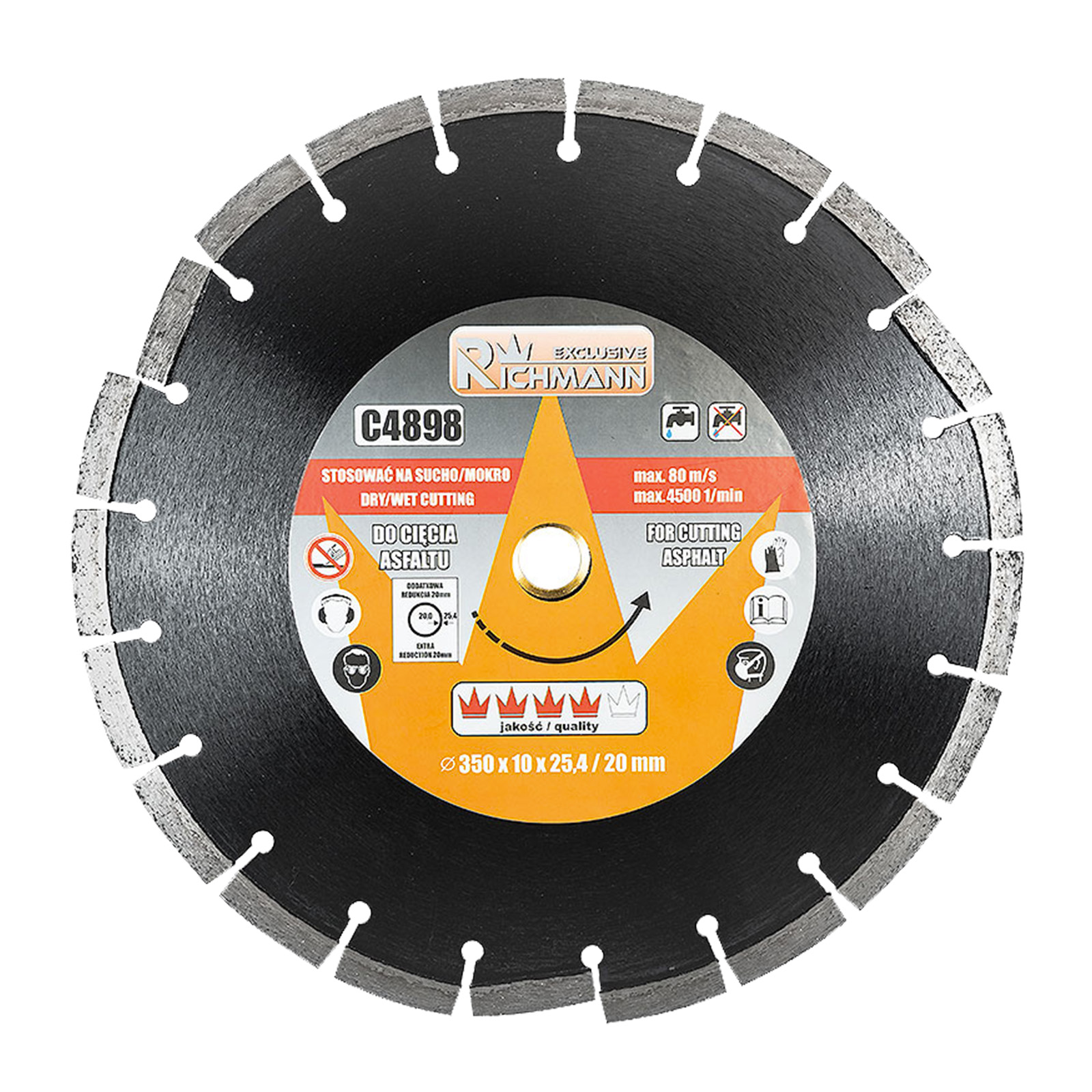 RICHMANN Diamantový segmentový kotouč na asfalt CORONA ø 350x25