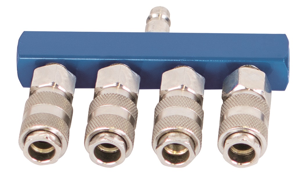 Scheppach Vzduchová rozbočka se 4 rychlospojkami