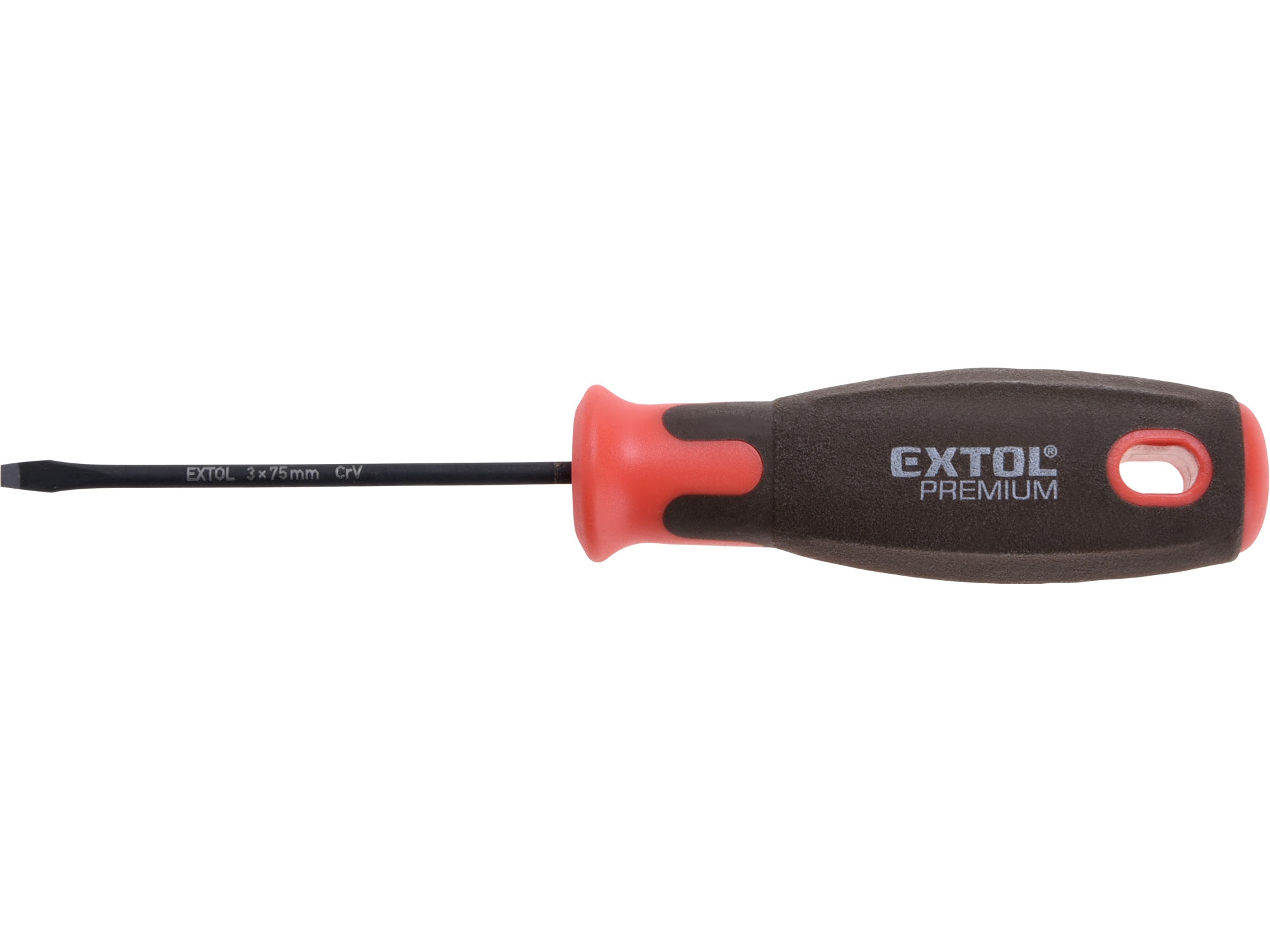 EXTOL PREMIUM Plochý šroubovák PL EXTOM PREMIUM CrV SUPERGRIP Dostupné varianty: Plochý šroubovák PL EXTOM PREMIUM CrV SUPERGRIP|4 x 75 mm