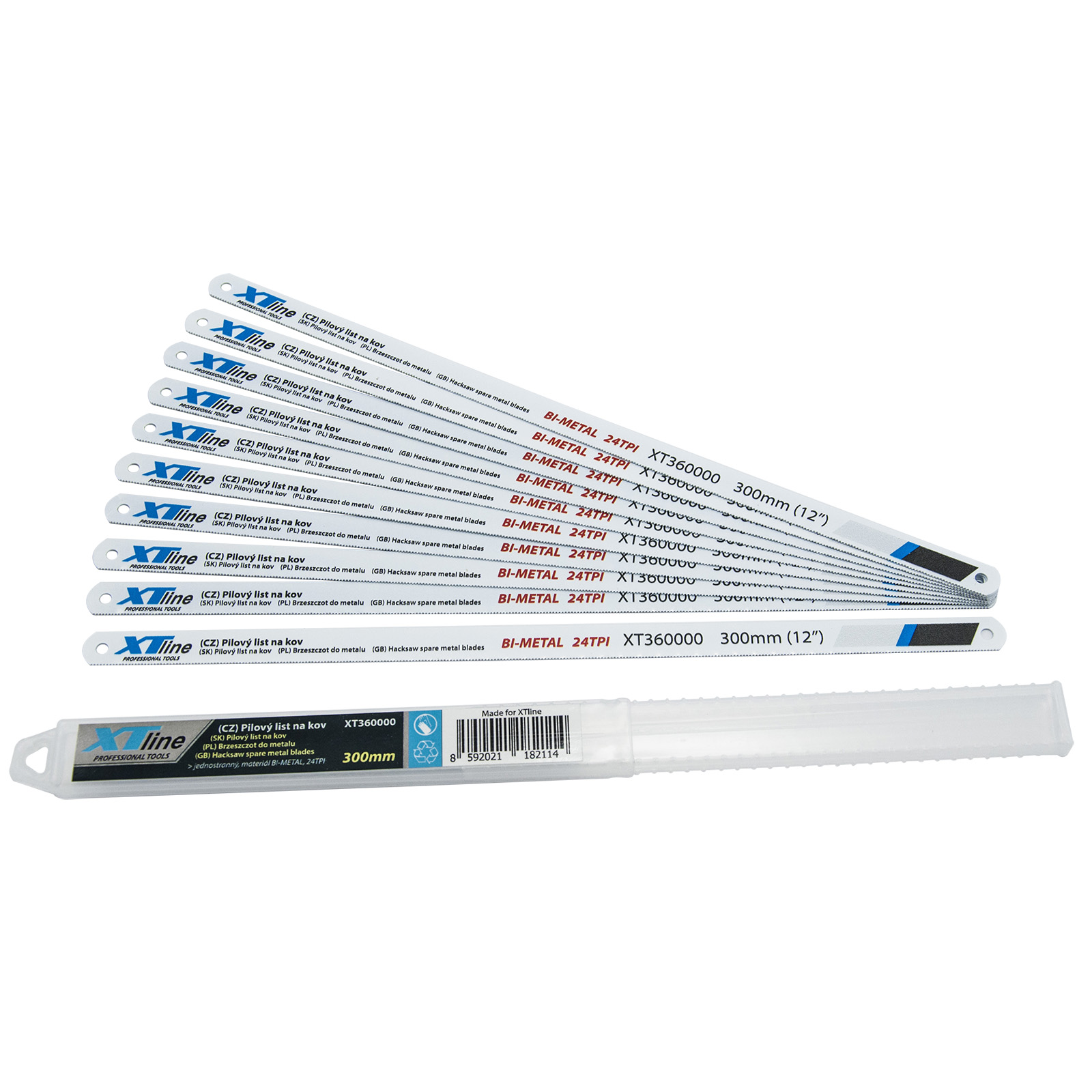 Ruční pilový list HSS Co Bi Metal na cobalt 300mm/24TPI mm XTline