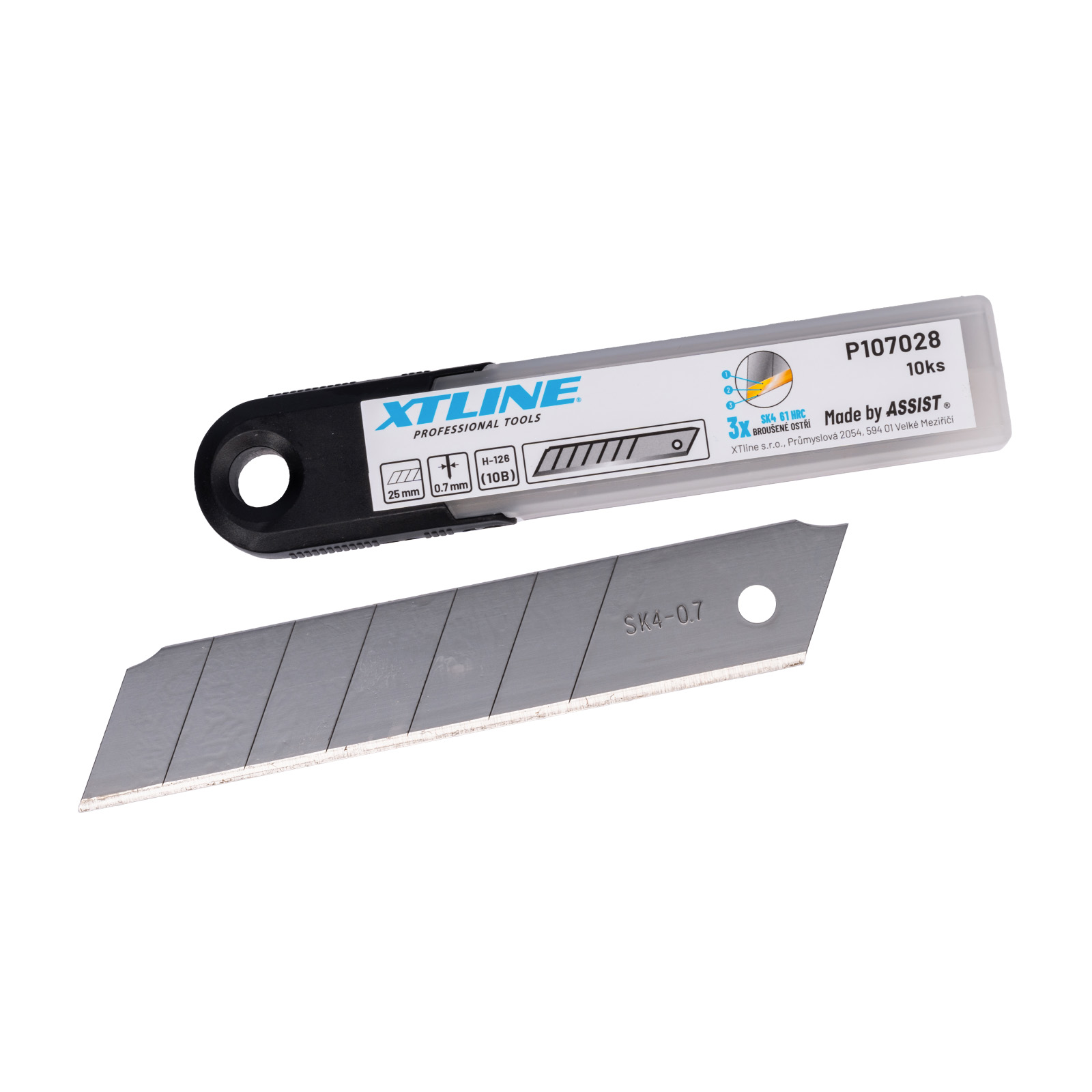 Náhradní ulamovací čepele (10 ks) 25 mm XTline