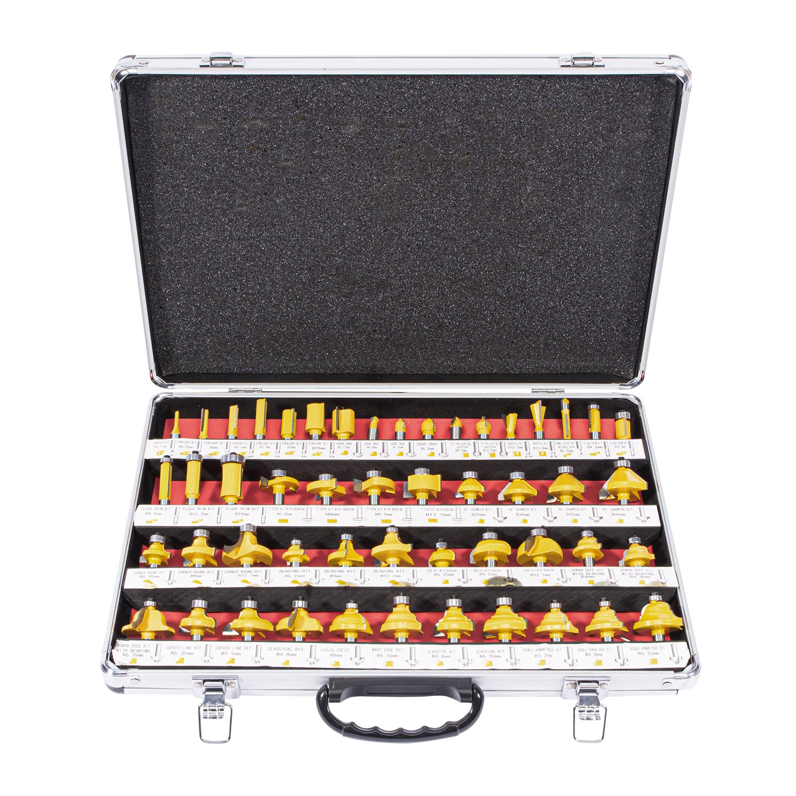 Sada tvarových fréz (50ks) do dřeva 8 mm STAVTOOL