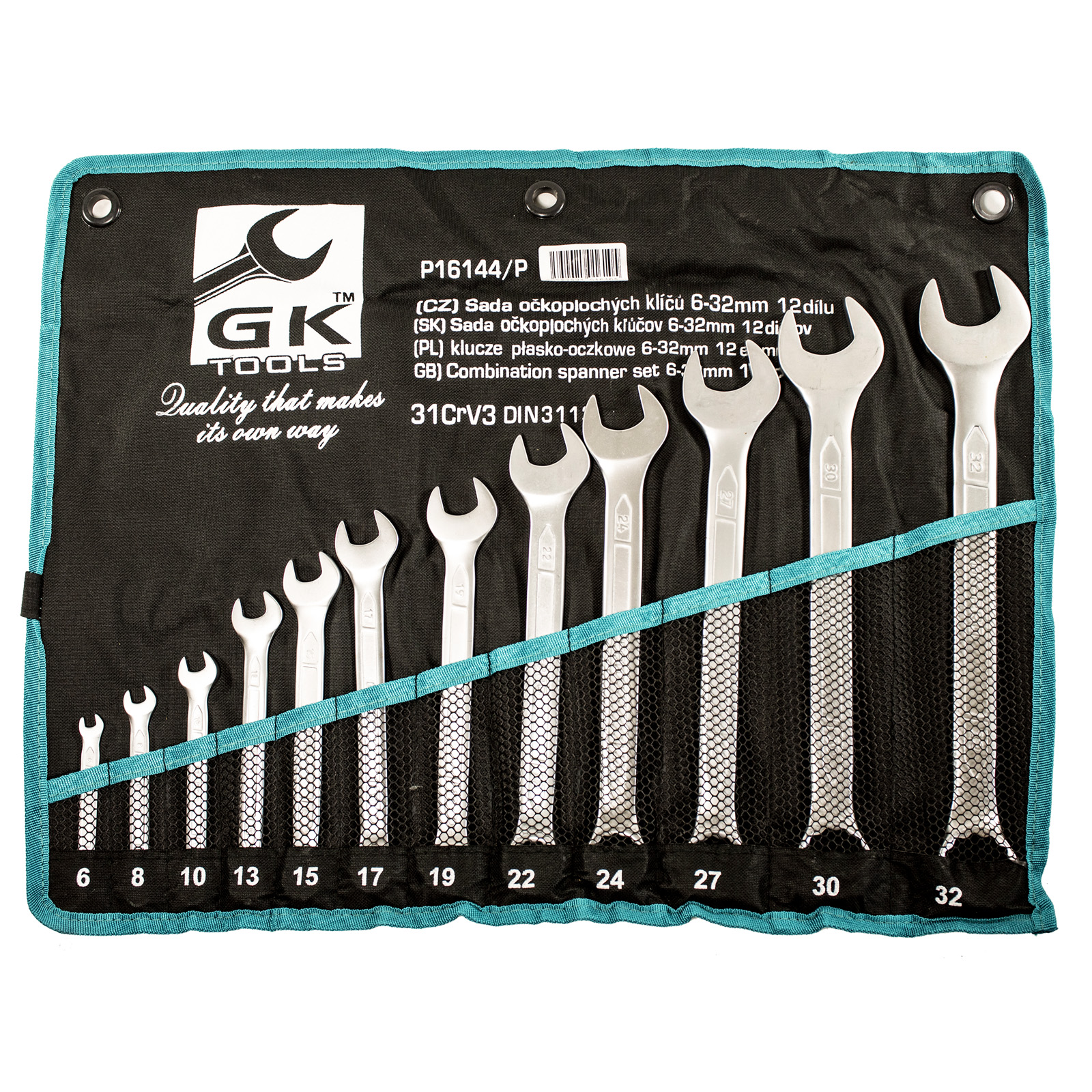 Sada očkoplochých klíčů (12ks) GK TOOLS 6-22 mm v obalu