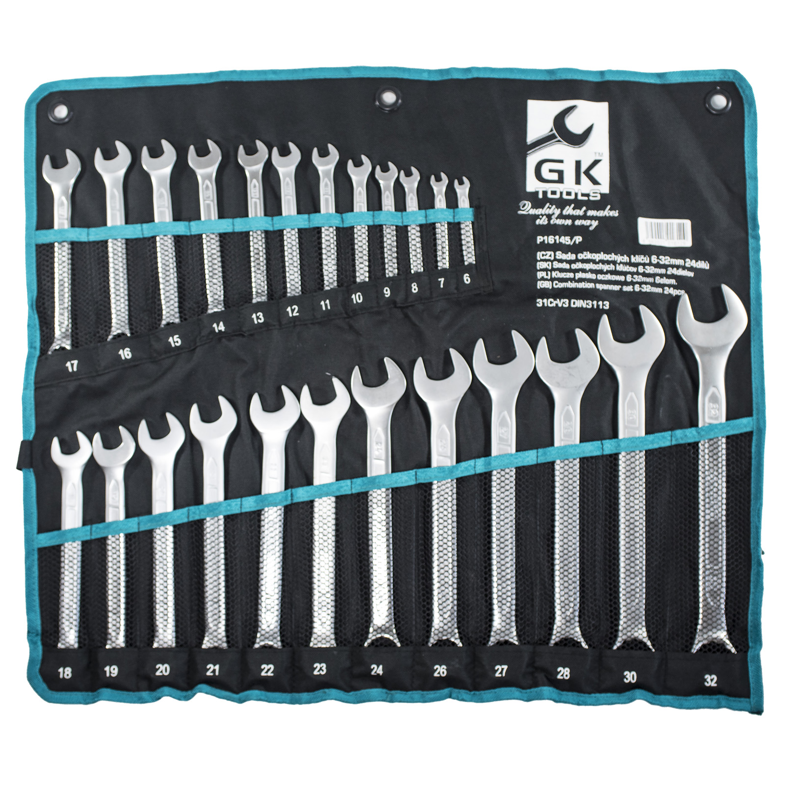Sada očkoplochých klíčů (24 ks) 6-32 mm GK TOOLS