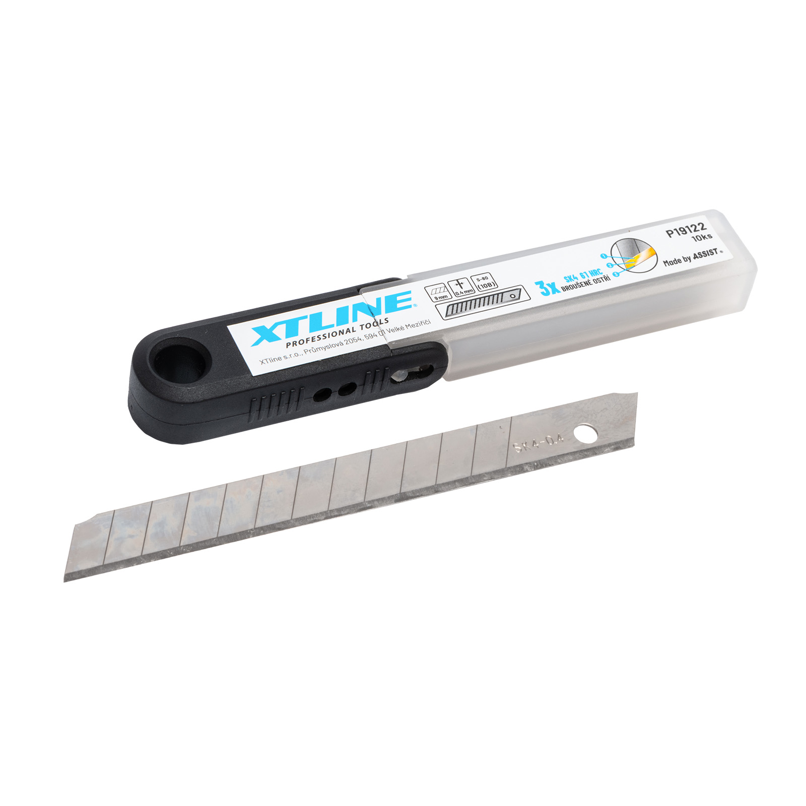 Náhradní ulamovací čepele (10 ks) 9 mm XTline